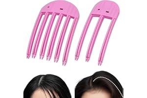 BD-HEREGO 2Pcs Wind Shaping Styling Combs for Fluffy Bangs-2 Sizes(3/6 Teeth) High Crown Volume Tools,Hair Volume Clips, No-Trace Hair Root Lifting Clips for Women & Men, Natural Volumising