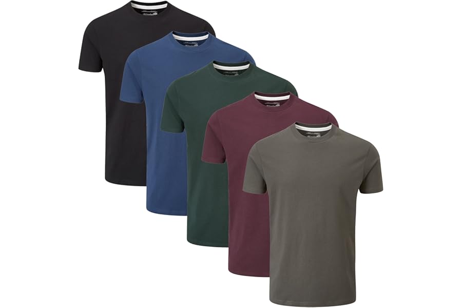 Charles Wilson 5 Pack Plain Crew Neck T-Shirt
