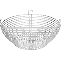 Outspark Halbmond-Grillplatte Aus Gusseisen 45,7 Cm – Für Kamado Joe, Big Green Egg, Wendbar (glatt/gerippt)