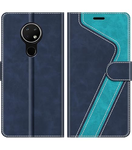 Leder-Etui Für Nokia 5.1 Plus – Brieftaschenhülle Mit 3 Kartenfächern, Magnetverschluss & Ständerfunktion