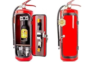JTBDWOSK Aufbewahrungsbox für Feuerlöscher Mini-Bar Tragbare Aufbewahrungsbox für Spirituosen und Gläser Weinkühler Ornamente Geschenke für Männer,33cm