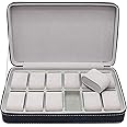 TAME Watch Box, 12 Slots Watch Box Organizer with Zipper, Portable Travel Watch Organizer for Men Women, PU Leather Watch Storage Case Jewelry Storage Box Display Travel Watch Case
