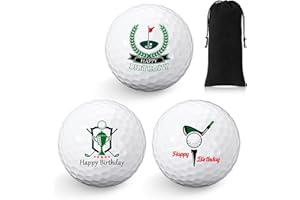 Threan 3er Pack Happy Birthday Golfbälle Geschenke Set lustige Golfbälle Geburtstag Golfbälle Geschenke für Golfspieler Eine Einheit in Standardgröße