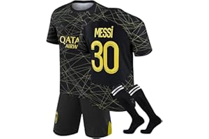 OVERSTEPA Paris Trikot Kinder Trikot PSG Fußball Trikot Set 22/23, Nr.30/10/7 Sporttraining T-Shirts und Shorts für Erwachsene/Kinder, Fußballtrikot Set für Jungen/Herren