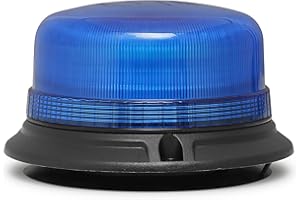 D-TECH LED rundumleuchte blau Mit Magnetfuß,12/24V LED blau Warnleuchte Mit 3.6m Kable,ECE R65 R10 Zulassung,3 Blinkmodus LED Blinkleuchte blau für Auto Feuerwehr Polizei Notfall-Blinklicht,36W LED