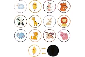 NQEUEPN 24 Blatt Aufkleber für das Töpfchentraining, 12 Stil Farbwechsel Pinkelaufkleber Niedlicher Cartoon Toilettenziel für Jungen Mädchen Kleinkinder (Tier Muster)