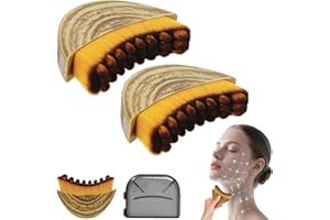ELYCO Cepillo Facial Linfático, Paquete de 2 Cepillos Faciales Para Contorno Linfático, Drenaje Linfático Facial para Contorno Facial, Ajuste Preciso de La Piel, Cepillo Seco con Caja de Almacenamiento