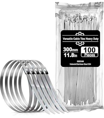 5 Serrures De Sangle Métal Inox - 4,6 Mm X 350 Mm - Pour Fermeture Zip
