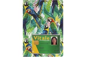 Color Pop® Etui santé avec fenêtre pour Carte Vitale - Fabrication française (Imprimé Perroquet) - en PVC - Ordonnances/Carte Vitale/Carte mutuelle/Feuilles maladie - 15,8 x 11,7 cm