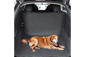 Vivo Technologies Protection de coffre de voiture pour chien – Housse de siège arrière imperméable 2 en 1 pour animal domestique et doublure de coffre – Hamac de siège arrière pour chiens 135 × 118 cm