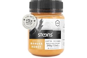 Steens Manuka Honey - MGO 263+ - Pure & Raw 100% Certified UMF 10+ Manuka Honey - Bottled and Sealed in New Zealand - 340g