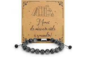 SERENEGLOW Cadeau Fete Des Grands Peres Grand Mère Maman Mamie Papa Parents Bracelet Pierre Naturelle Cadeau Fete Des Peres Fete Des Meres Marraine Sœur Tata Fille Collègues Couple Parrain Frère Tonton Fils