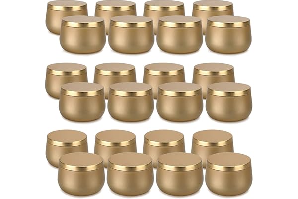 Bougie Pot Vide 24 Pots Mini 8oz Kits de Fabrication Bougies, Pots Stockage Thé Séché, Cadeaux