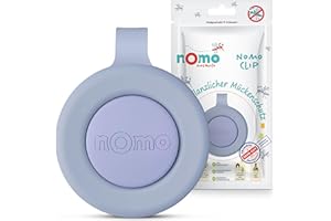 nomo MOSQUITO Anti Mücken Clip • Rein pflanzlicher Mückenschutz für Baby & Kinder • Insektenschutz Clip gegen Mücken, Moskito & Insekten • 30 Tage Wirkung • BPA-frei & ohne DEET
