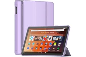 10 Tablet Case 10.1", Sonlaryin Smart Trifold Stand with Soft TPU Back Case for 10 Tablet, Auto Wake/Sleep, Incompatible with iPad - Light Purple