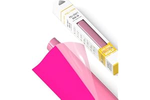 POLI-TAPE TUBITHERM® FLOCK Transferfolie mit samtartiger Oberfläche für Textilien – Flockfolie zum Aufbügeln, Plotterfolie für DIY Shirts, Pink, 30,5 cm x 61 cm