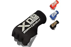 XN8 SPORTS XN8 Boxing Hand Wraps Inner Gloves for Punching - Half Finger Elasticated Bandages under Mitts Fist Protection - Great for MMA, Muay Thai, Kickboxing, Martial Arts Training, Combat Sports