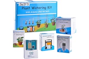 GeeekPi Plant Watering Kit für Arduino UNO R4 WiFi, mit UNO R4 Wifi Microcontroller Board, Soil Moisture Sensor, Water Pump, Irrigation Hose, Online-Dokumentation