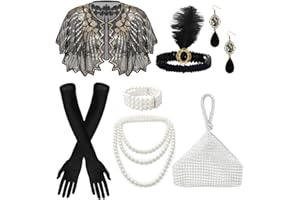 Ginkago 20er Jahre Accessoires Damen 20er Jahre Charleston Kostüm Perfekte für 20er Jahre Kostüm Damen, Karneval, Halloween