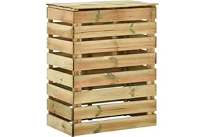 Tidyard Composteur de Jardin à Lattes Bac à Compost 80x50x100 cm Bois de pin imprégné