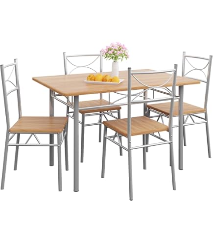 Sedie Da Pranzo VASAGLE Set Di Sedie Da Cucina, Struttura In