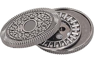 JIAWU Haptic Coin Fidget Slider, EDC Fidget Clicker Office Zappelspielzeug für Erwachsene, Metall Fidget Toys Stressabbau Spielzeug, Fidget Clicker Slider EDC Herren Schreibtischspielzeu (Silber)