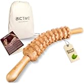 BICTIVE&reg; Curved Wooden Body Therapy Roller for Cellulite and Massage, Anti-cellulite Roller for Legs, Thighs, Buttocks and Ab