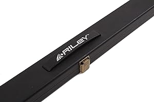 Riley Unisex's M3426-R Hard Snooker or Pool Cue Case for 3/4 Cut Cue with Extensions, Black, 3 piece cue