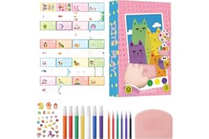 DAWRIS Rainbow Scratch Art Paint Kit for Kids, Boys and Girls with Postcard Art Paper