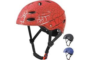 SAMIT Kids Bike Helmet, Crash Style Boys and Girls Helmet, Adjustable Breathable ABS Hard Shell Skateboard Helmet for 5-14 Ages Children and Teens, Scooter Helmet for BMX Cycling, Biking,Inline Skating