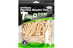 THIODOON Golf-Tees, weniger Reibung, Holz-Tees, Training für Golfspieler, professionelle Golf-Tees aus Naturholz, 100 Stück