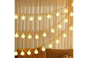 Neonawall Globe String Lights 4M 40LED Fairy Lights Battery Operated String Lights 8 Modes Christmas Lights for Bedroom Christmas Halloween Garden Birthday Patio Party Valentine Warm White