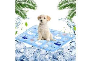 FFTANXS Tapis rafraichissant chien,Tapis rafraichissant pour chien,Tapis rafraichissant,40 X 50cm,pour les chats, chiots,Rester au frais intérieur extérieur,Résistant aux rayures plus durable(Baleine)