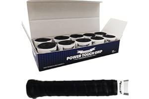G-Lueck Surgrips Power Touch - Lot de 10 overgrips pour Raquette de Tennis Premium – Haute adhérence, Longue durée de Vie – 0,60 mm d'épaisseur | Antidérapants
