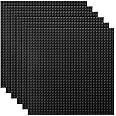 Lekebaby Classic Baseplates Building Base for Building Bricks 100% Compatible with Major Brands-Baseplate 10" x 10", Pack of 6, Black