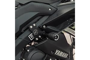 Motoaggrandize Frame Slider | Crash Protector for R125 | R15 V2 | R15 V3 | R15S | Mt125 | Mt 15 | Colour: Black