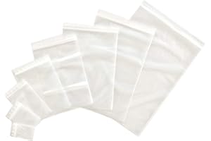 LEO's – 100 x Druckverschlussbeutel 100x150mm 50my – Druckverschluss Beutel transparent aus Polyethylen – Zipbeutel Folienbeutel wiederverschließbar – Plastikbeutel Polybeutel klein in Premiumqualität