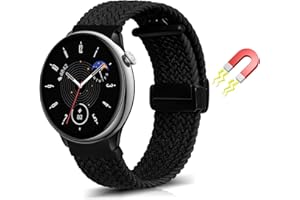 WoPail Bransoletka pleciona, magnetyczna, 20 mm, kompatybilna z Amazfit GTR Mini / GTS 4 / GTS 4 Mini bransoletka zastępcza, nylonowa, dla mężczyzn i kobiet, sportowa bransoletka zamienna do Amazfit GTS 3/GTS 2e/GTS 2 Mini / GTS 2, czarna