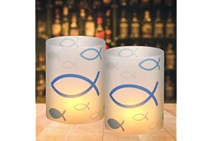 BOYATONG 12 Linternas de Papel para Decorar la Mesa, DecoracióN de Comunión, Bautizo y Confirmación Para Niñas Y Niños, Para Velas de Té y Velas Led