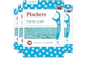 Plackers Twin-Line wykałaczki dentystyczne, 75 sztuk (4 sztuki)