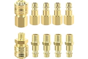 HFDONGL 10 sztuk złączek do sprężonego powietrza 1/4" BSP szybkozłączka złączki do sprężonego powietrza złączki do sprężonego powietrza złącze do sprężonego powietrza adapter sprężarki powietrza złączki