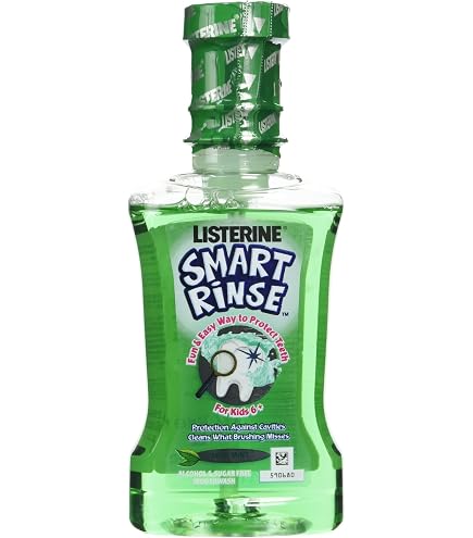 Listerine Smart Rinse Kids Collutorio Bambini 0% Alcol - Frutti Rossi, 500 Ml, Protegge Dalle Carie