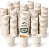 raian Disposable Paper Coffee Cups Biodegradable 210ml 100 pcs | For hot beverages, cafes, offices, coffee machines, catering