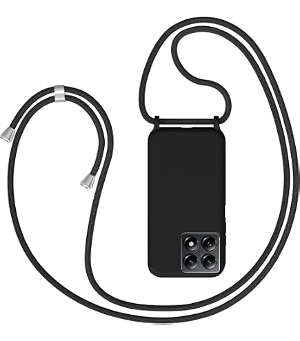 Cover XTCASE Per Xiaomi Redmi 14C Con Cordino: Trasparente E Sottile, Protezione Antiurto Con Tracolla Regolabile, Oro Rosa.