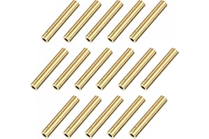 sourcing map 16 Stück 30mm Länge Messingrohr 5mm Außendurchmesser, Nahtlose Gerades Rohr 1mm Wandstärke, Messing Rundrohr für Industrie Bauwesen Garten Haushalt Bastelarbeiten Dekoration