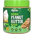 ALPINO Natural Peanut Butter Smooth - Made with 100% Roasted Peanuts - 30g Protein, No Added Sugar & Salt, Gluten Free, Unsweetened Peanut Butter Creamy (400 G)