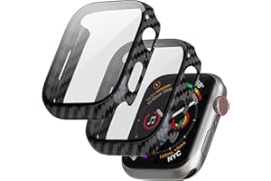 LINTEKER für Apple Watch Series 9/8/7 Hülle mit Glas Displayschutz, [2 Stück] Schutzhülle kompatibel mit Apple Watch Series 9/8/7 41mm, HD Klar, Stoßfeste Schutzhülle für iWatch Series 9/8/7