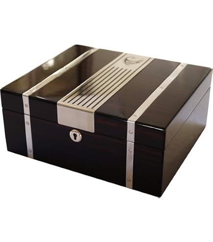 Humidor En Cèdre Pour Cigares - Luxe Premium, Hygromètre Intégré, Capacité 100-150 Cigares (Noir)