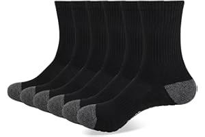 Mowenti Skarpety męskie 43-46 39-42 damskie 35-38 6 par zimowych sportów do biegania 47-50 skarpety robocze wysokie ciepłe termiczne koszykówka