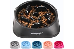 MateeyLife Hundenapf, Anti schling napf Hund – Rutschfester Slow Feeder Hundenapf für mittelgroße und große Hunde, Schwarz (19,8 cm)